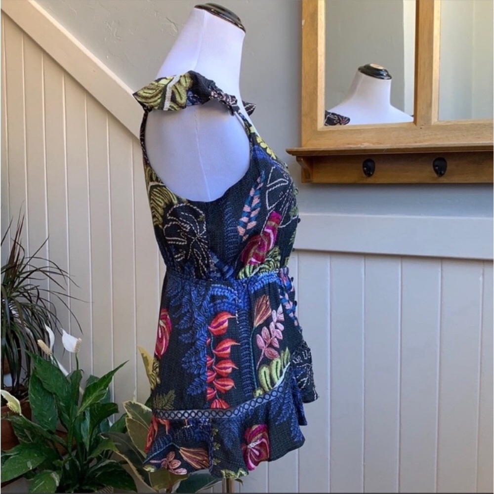 Farm Rio x Anthropologie Tropical Themed Button Down Tank New Wout tag 🏷️ - Picture 9 of 10